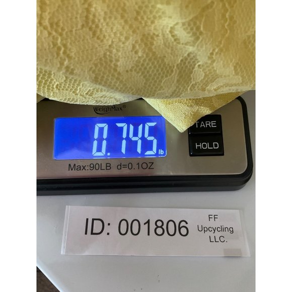 VTG 1960's-70's Sz.Small/XS handmade Empire waist lace maxi dress Yellow Puff sl - Picture 10 of 11